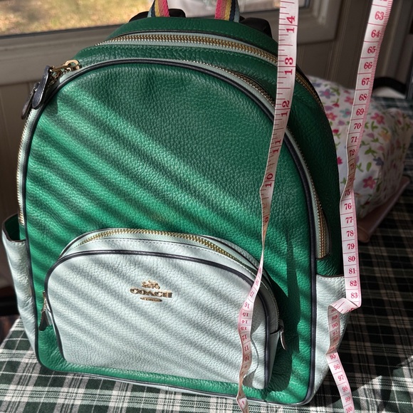 Coach Emerald and Mint Leather Backpack - Picture 6 of 6